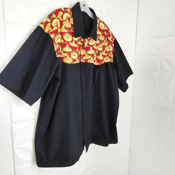 Vintage Western Sombrero Shirt New Button Up Y2K Gift Rockabilly Bowling 6XL - Picture 3 of 8